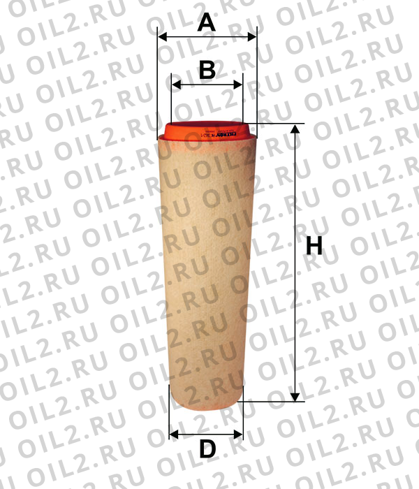 Габаритный чертеж Фильтр FILTRON AK 362/1 Габаритный чертеж Фильтр FILTRON AK 362/1