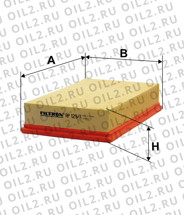 Габаритный чертеж Фильтр FILTRON AP 129/7 Габаритный чертеж Фильтр FILTRON AP 129/7