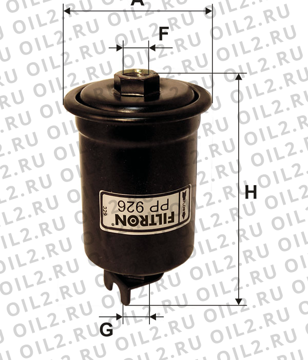 Габаритный чертеж Фильтр FILTRON PP 926 Габаритный чертеж Фильтр FILTRON PP 926