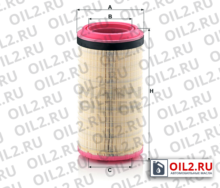 Габаритный чертеж MANN C 25 900 Габаритный чертеж MANN C 25 900