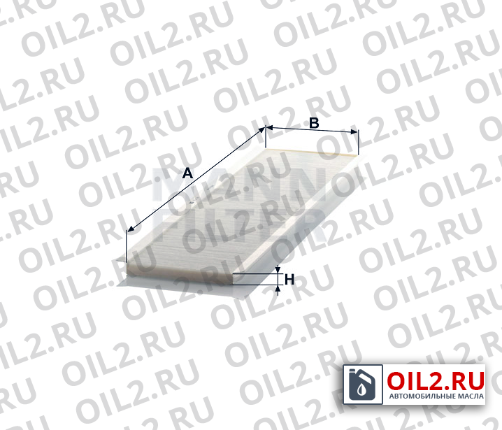 Габаритный чертеж MANN CU 91 001 Габаритный чертеж MANN CU 91 001
