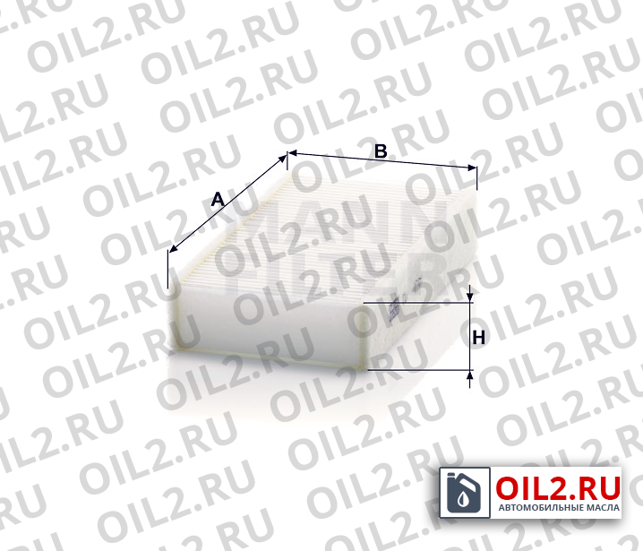Габаритный чертеж MANN CU 1721-2 Габаритный чертеж MANN CU 1721-2
