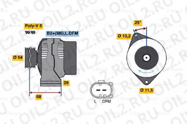 генератор (Bosch 0124225020). Фотогаллерея. генератор (Bosch 0124225020). Фотогаллерея.